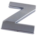 ZNAK PÍSMENO CHROMOVÉ PÍSMENO Z Z VEĽKÉ 5,6CM H6D36
