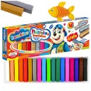 BAMBINO plastelína štvorcová, 18 farieb + podložka