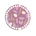 BSZ713-UV Základňa košíka, kruh, 15cm, veľkonočná ružová