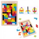 Tetris bloky Montessori drevené puzzle 3D puzzle