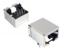RJ45 tienená zásuvka na PCB RJ45GE x2 ks