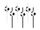 Futbalové narodeninové slamky 6ks Futbalové ECO BIO