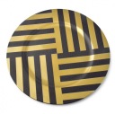Dekoračné prestieranie, okrúhly tanier na sviečku, zlatá