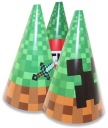 NARODENINOVÉ PAPIEROVÉ ČIAPKY PIXEL MINECRAFT 6KS