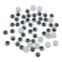 Pohyblivé očká na nalepenie dekoratívnych ručných výrobkov, 6mm, 60 ks