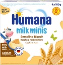 HUMANA MLIEČNY DEZERT PO 8 MESAČNÝCH PRIMENTÁCH SO PIŠKÉTMI 4x100G - NOVINKA