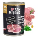 PAN MEAT Mokré krmivo pre psov Bravčové jahňacie 400g
