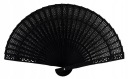 Drevený ventilátor na horúce dni, svetlý, čierny
