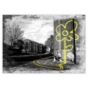 Samolepky A5 LEVEL Banksy žltý kvet