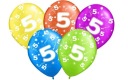 Balóniky k narodeninám 5 FIFTH Party Balloon 5 ks.