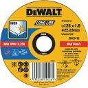 DeWALT INOX rezací kotúč na kov 125 x 1,6 x 22