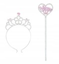 Kostýmové doplnky pre princeznú striebornoružovú WAND CROWN