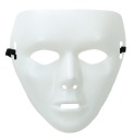 WHITE MIM MASK, plastová, na halloweenske maľovanie