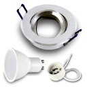 Zápustné svietidlo CAST ALU + LED GU10 7W 3000K