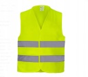 Reflexná výstražná cestná vesta, žltá, XL