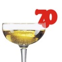 Dekorácia na poháre 70. NARODENINY, 10 ks