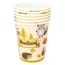 Woodland Forest papierové párty poháre lesné zvieratká LIS