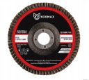 Lamelový konvexný lamelový kotúč s priemerom 125 mm. P80 Kormax zirkónia inox