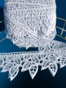 Biele listy guipure 8 cm, 0,5 m dlhé