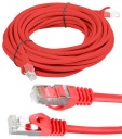 Sieťový kábel LAN ETHERNET internet cat 6 FTP RJ45 1m Krútený pár Červený