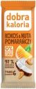 Snack VEGÁNSKA KOKOSOVÁ POMARANČOVÁ TYČINA Dobrá kalória 35g ZDRAVÁ 0% CUKRU
