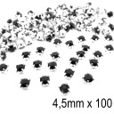 Štrasové kamienky Štrasové kamienky na šitie Čierne 4,5 mm x 100