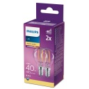 2x E14 PHILIPS LED žiarovka 4W = 40W RETRO FILAMENT