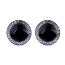 GLITTER SILVER MASCOT EYES 20mm MEDVEĎ