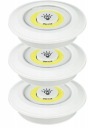 SET 3X BEZDRÔTOVÁ COB LAMPA BATÉRIOVÁ LAMPA