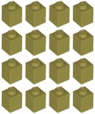 LEGO 3005 BRICK 1x1 oliva (9g) 16 ks.