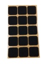Samolepiace plstené podložky pod štvorcový nábytok – ČIERNA 28x28mm
