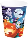 HALLOWEEN papierové poháre Pumpkin Ghost Bat 240ml 6 ks.