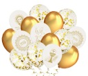 COMMUNION Balóny Communion Gold Confetti Mix 15 ks.