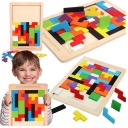 TETRIS PUZZLE DREVENÉ BLOKY MONTESSORI BLOCKS 3D LOGICKÁ HRA