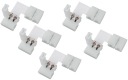 5 x ROHOVÝ 2 KOLÍKOVÝ UHLOVÝ KONEKTOR pre 8mm MONO PÁSKY