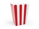 POPCORN BOXES červené pruhované snacky 6 ks
