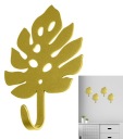 Vešiakový držiak na oblečenie, kľúče, monstera list
