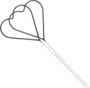 VEĽKÉ SRDCE STUDENÉ ISKARKY 40cm! 2ks VALENTÍNSKA SVADBA TXF268