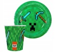 SADA TANIER, ŠÁLKA, TORTA ZELENÝ PIXEL, 6 ks