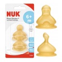 NUK FC+ LATEXOVÝ DUSÍK NA FĽAŠU 6M+ L - 2 KS.