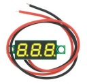 VOLTMETER 3,2-40 VDC, DVOJ VODIČ, ŽLTÝ