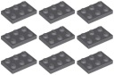 LEGO 3021 TANIER 2x3 tmavosivá NOVINKA == (10g) 9 ks.