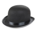 Gentleman's Bowler Hat Black Smooth Sherlock Holmes