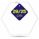 BIELY ŠESTIHRANNÝ prsteň do lapača snov 29 cm x 25 cm kovový kruh pre makramé