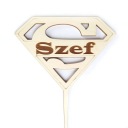 Dekoračný topper Super Boss na nalepenie do preglejky