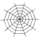 Halloweenska dekorácia plyšová SPIDER WEB BIELA ​​150cm