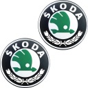 SET 2x samolepka logo ŠKODA emblém odznak kľúč 14mm