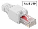 RJ45/8P8C UTP zástrčka cat.6, krútená dvojlinka, drôt/lanko AWG23-26, bez náradia