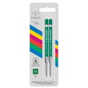 2ks náplň do pera Parker zelená 1mm M