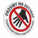 Prosím, nedotýkajte sa - nálepka 10x10